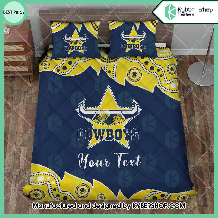 north queensland cowboys aborigines custom name bedding set 1 411