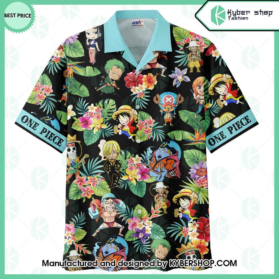 one piece characters chibi hawaiian shirt shorts 1 469