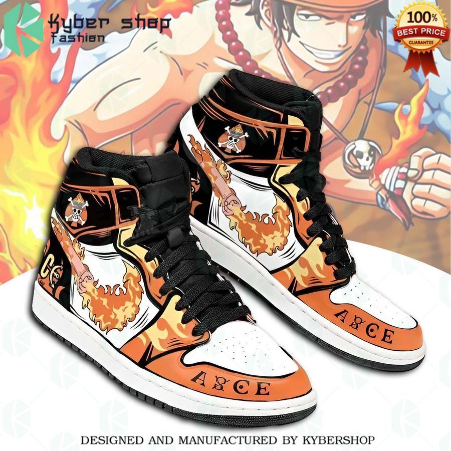 one piece fire fist portgas d ace air jordan high top shoes 1 351