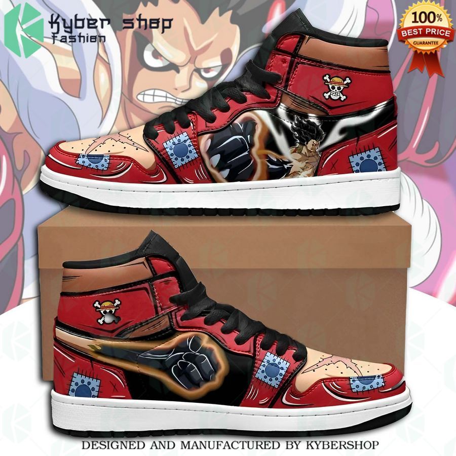 one piece luffy gear air jordan high top shoes 1 164