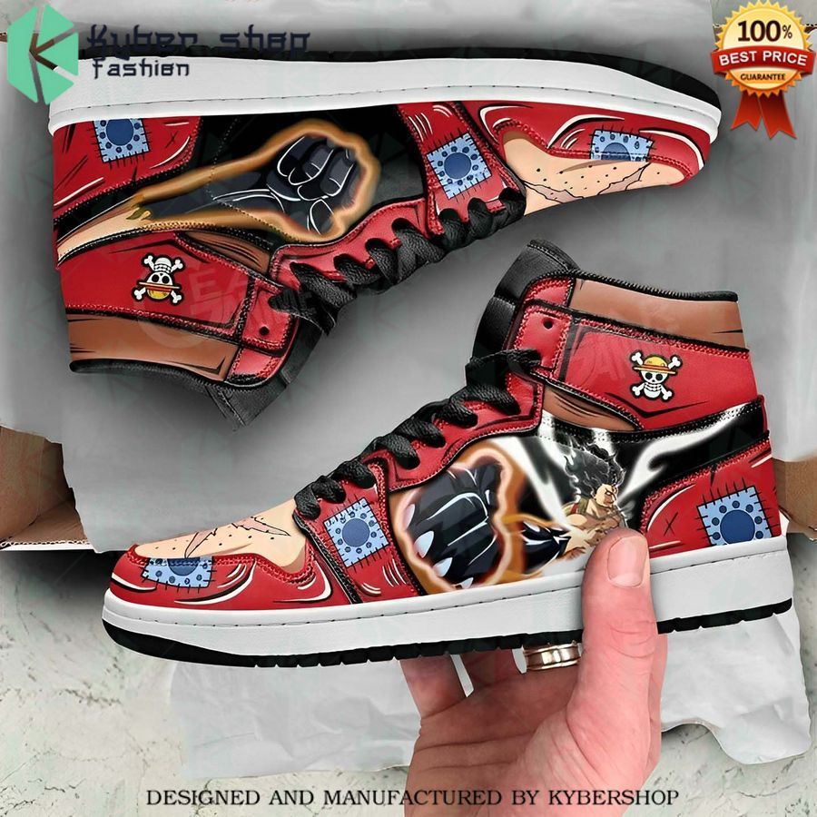 one piece luffy gear air jordan high top shoes 2 280