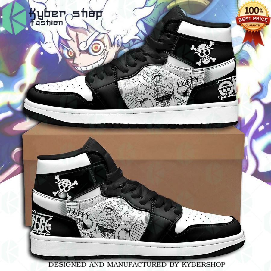 one piece luffy manga style air jordan high top shoes 1 394