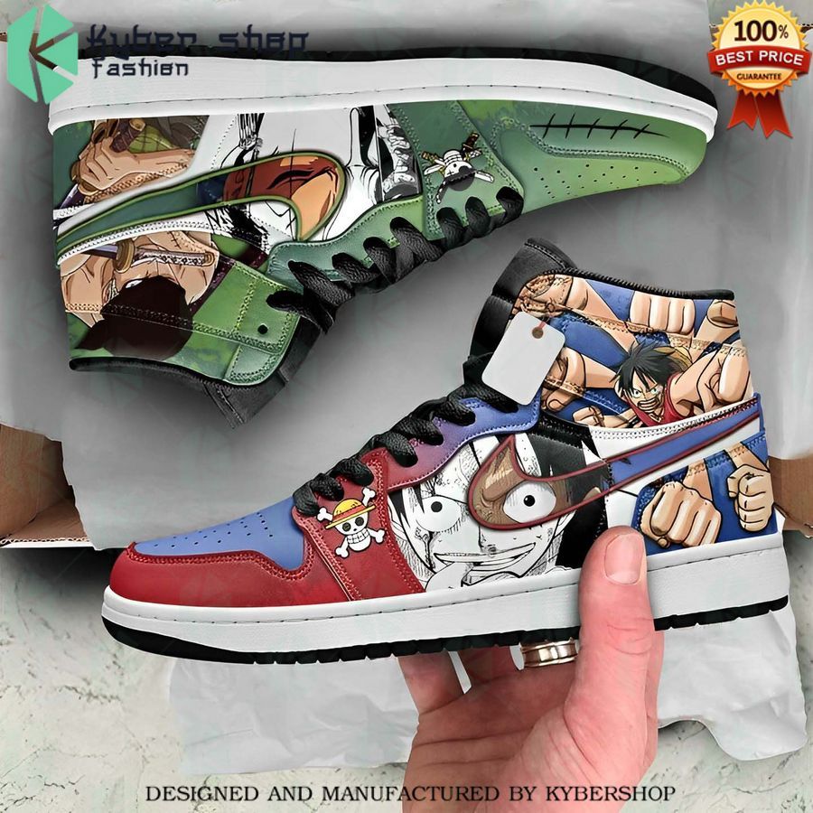 one piece luffy zoro eyes air jordan high top shoes 2 652