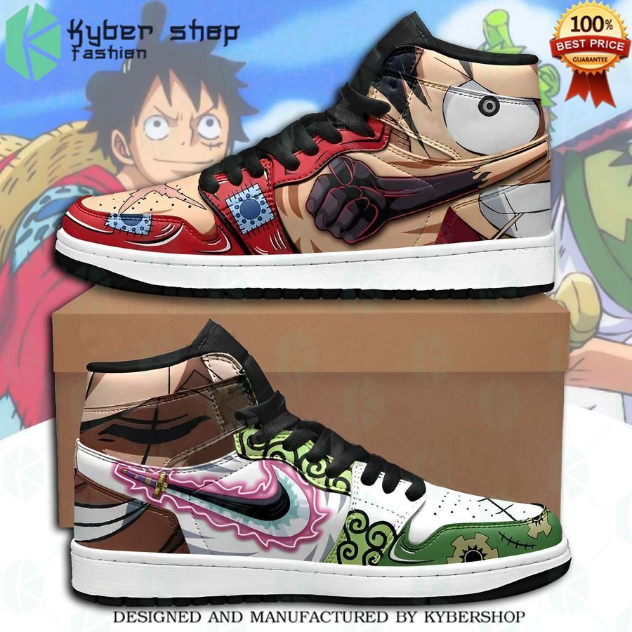 one piece luffy zoro wano arc air jordan high top shoes 1 998