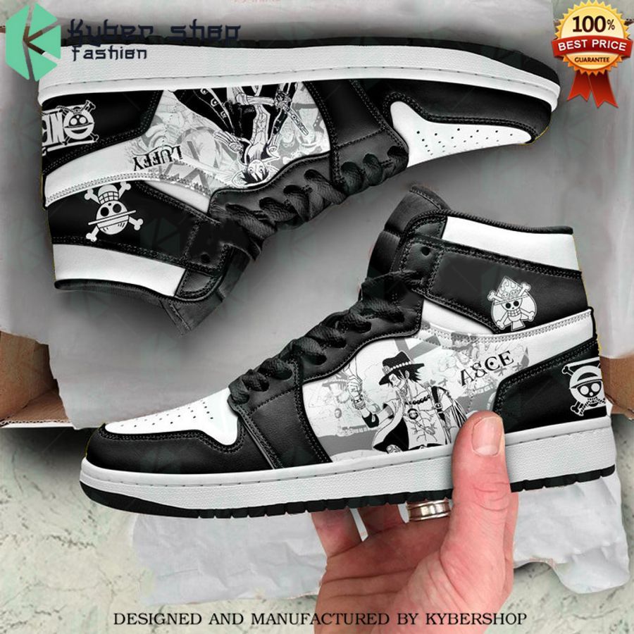 one piece monkey d luffy portgas d ace air jordan high top shoes 2 909