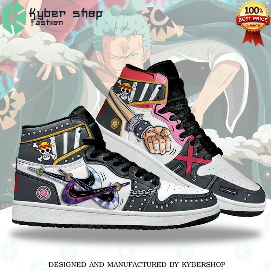 one piece monkey d luffy roronoa zoro air jordan high top shoes 1 303