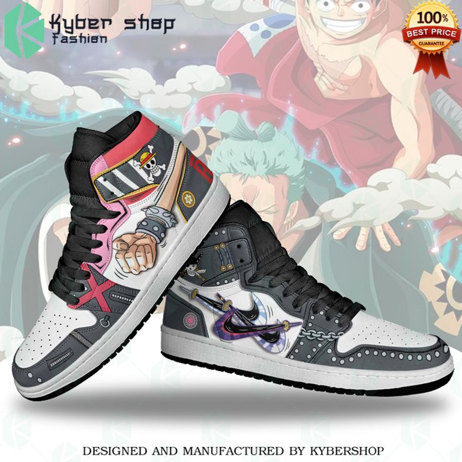 one piece monkey d luffy roronoa zoro air jordan high top shoes 2 49