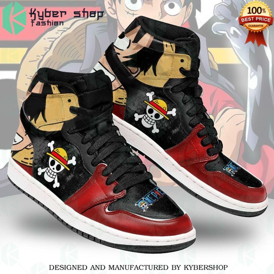 one piece pirate king monkey d luffy logo air jordan high top shoes 1 491