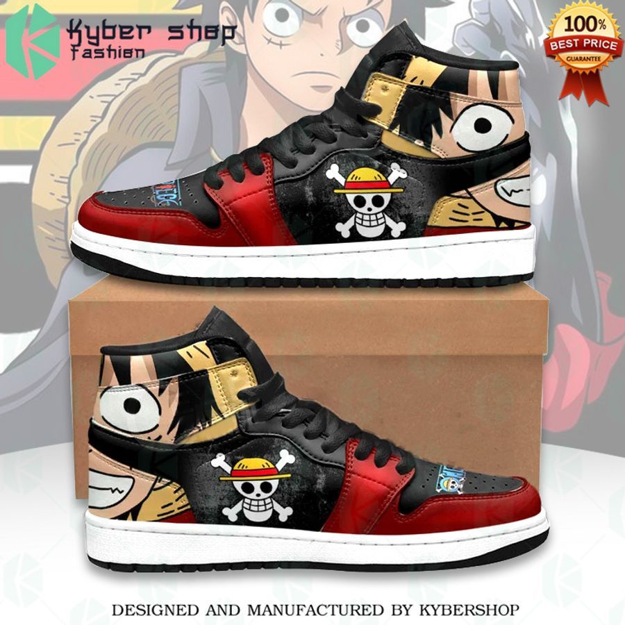 one piece pirate king monkey d luffy logo air jordan high top shoes 2 762