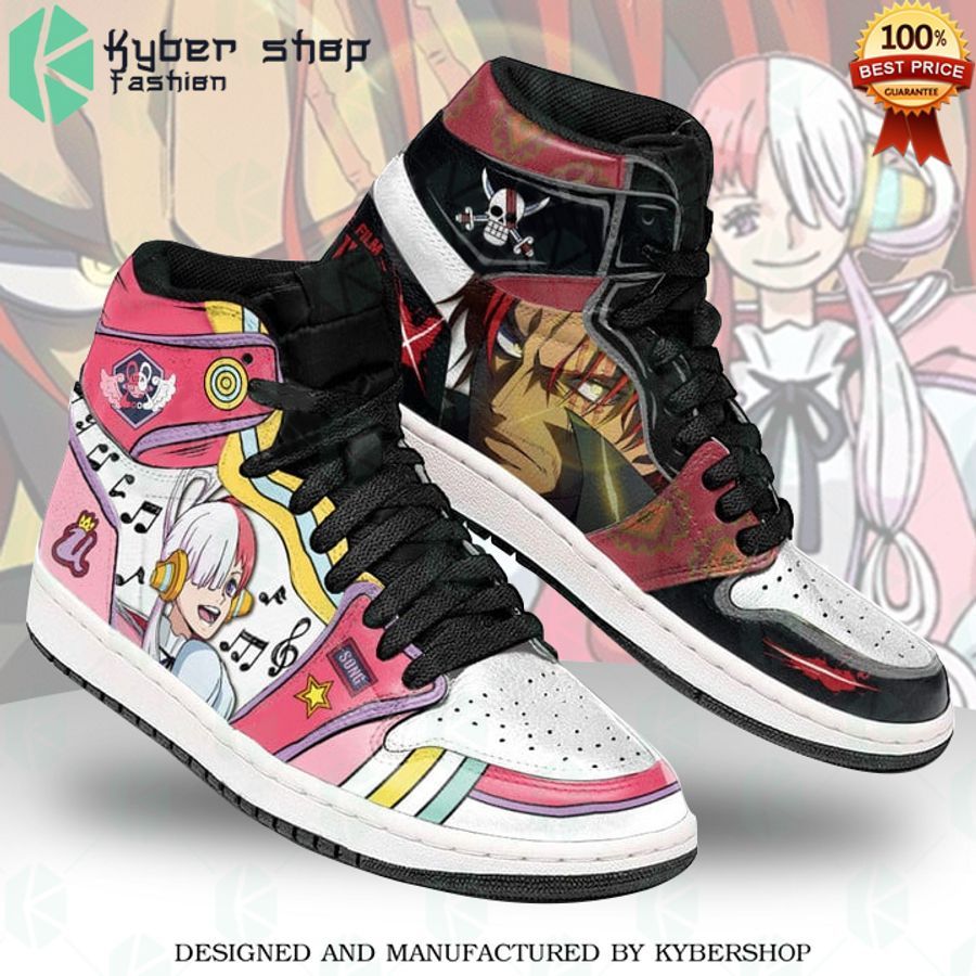 one piece shanks x uta red air jordan high top shoes 1 723