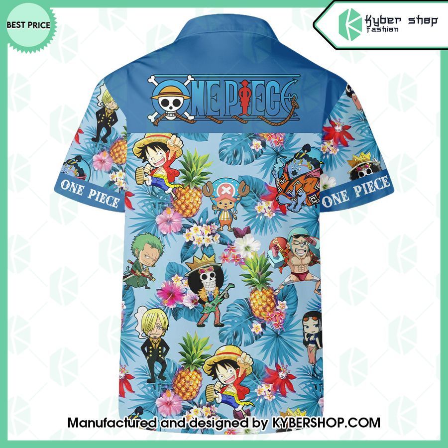 one piece straw hat pirates chibi hawaiian shirt shorts 2 541