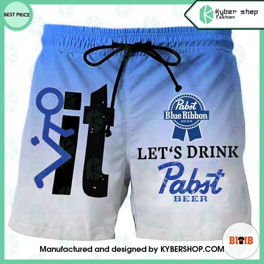 pabst blue ribbon lets drink beach shorts 2 657