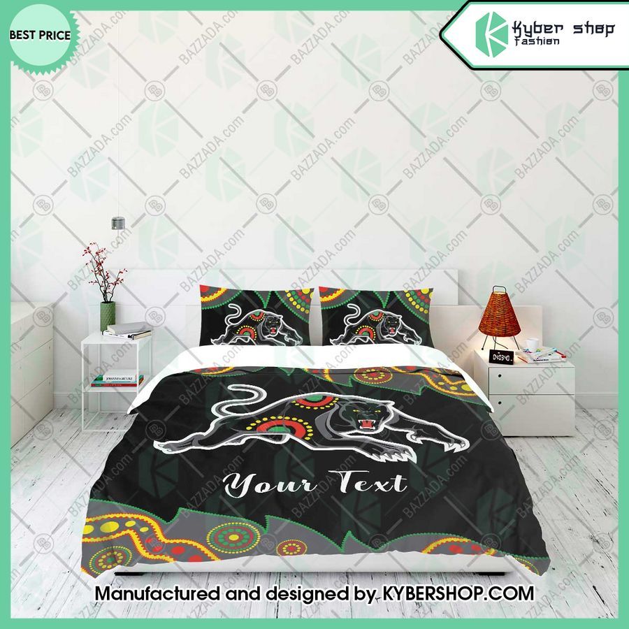 penrith panthers aborigines custom name bedding set 2 778