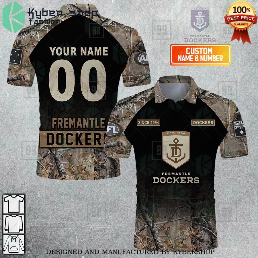 personalized camouflage afl fremantle dockers polo shirt 1 119