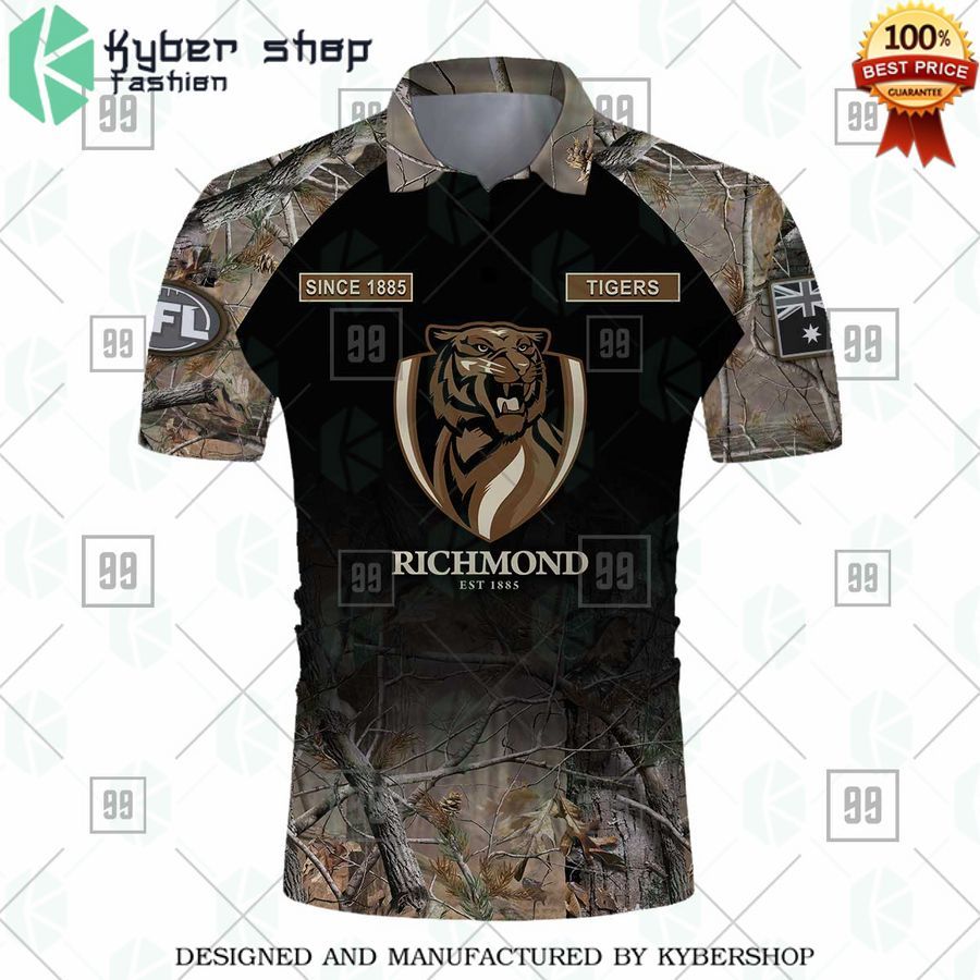 personalized camouflage afl richmond tigers polo shirt 2 602