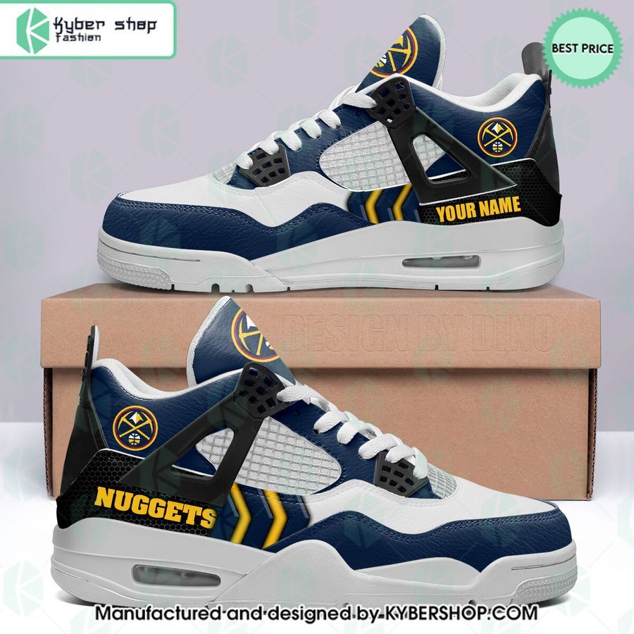 personalized denver nuggets air jordan 4 shoes 1 671