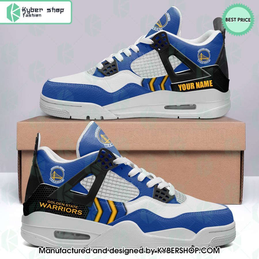 personalized golden state warriors air jordan 4 shoes 1 189