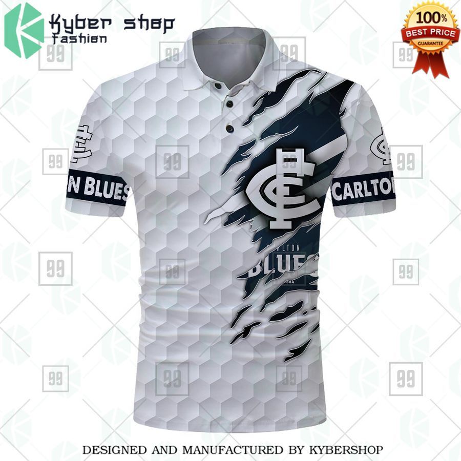 personalized golf afl carlton blues polo shirt 2 670