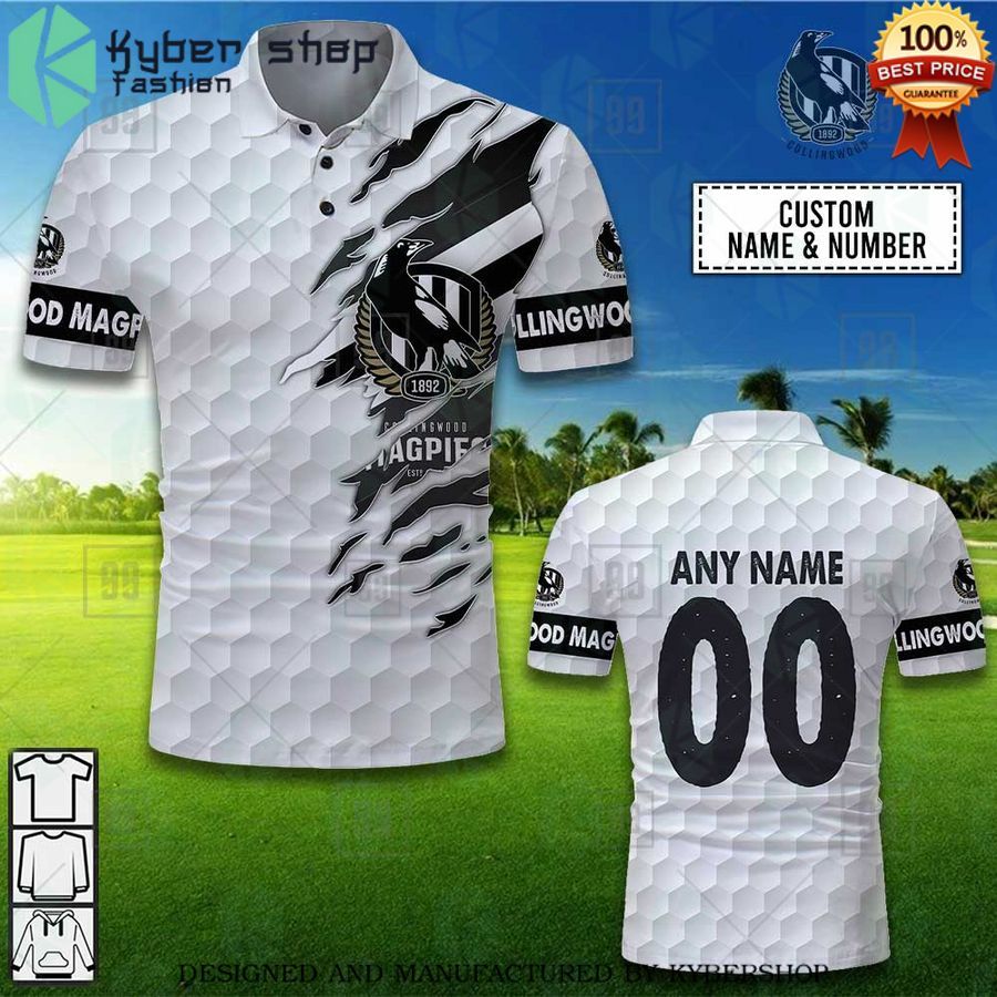 personalized golf afl collingwood magpies polo shirt 1 62