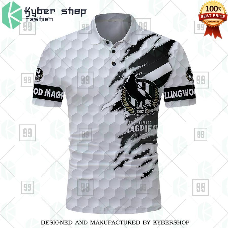 personalized golf afl collingwood magpies polo shirt 2 18