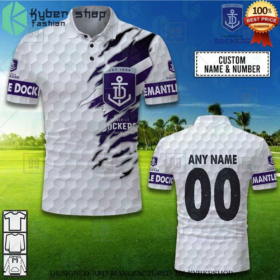 personalized golf afl fremantle dockers polo shirt 1 671