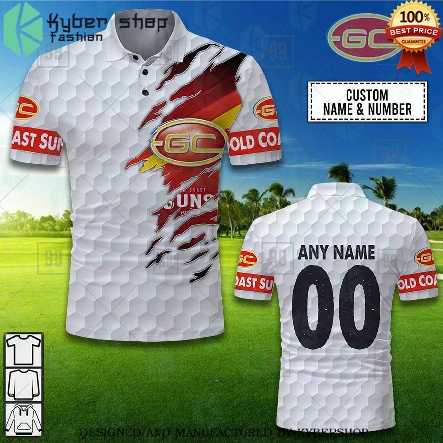 personalized golf afl gold coast suns polo shirt 1 52