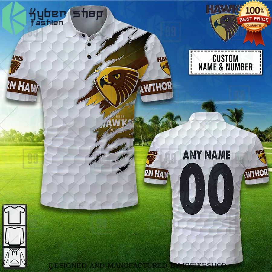 personalized golf afl hawthorn hawks polo shirt 1 497