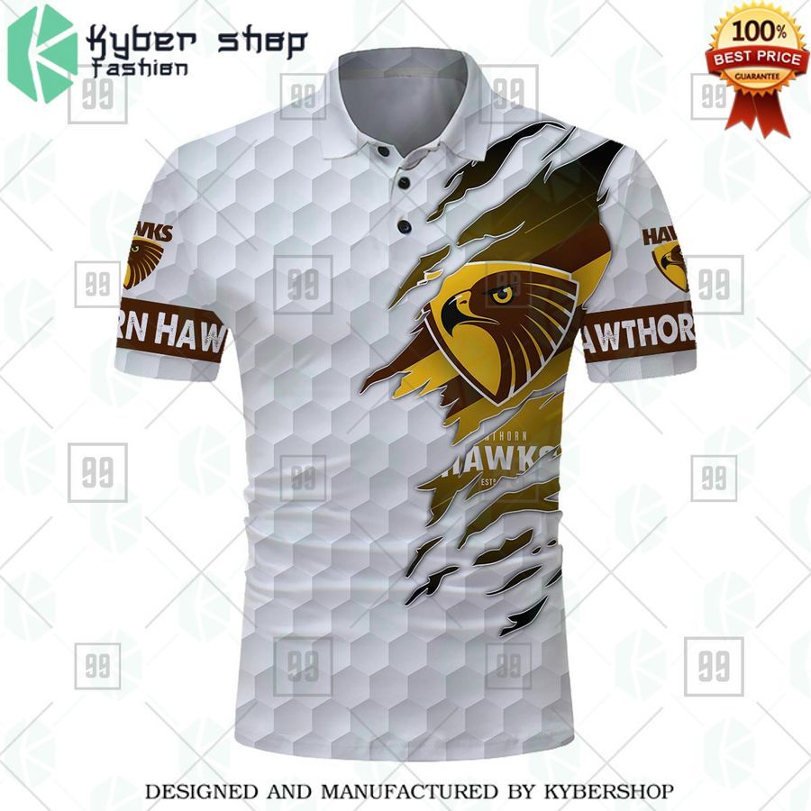 personalized golf afl hawthorn hawks polo shirt 2 283