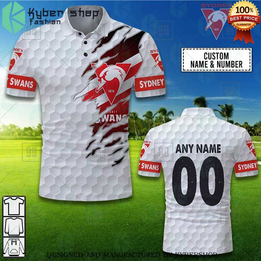 personalized golf afl sydney swans polo shirt 1 846