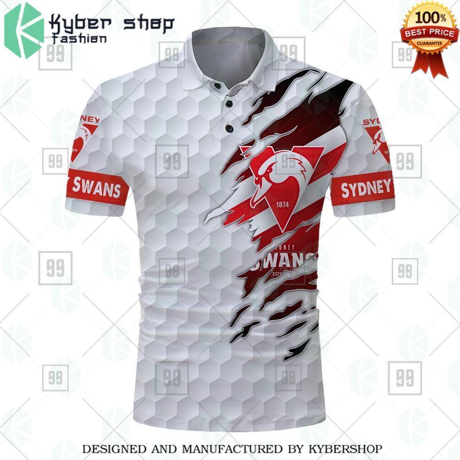 personalized golf afl sydney swans polo shirt 2 466