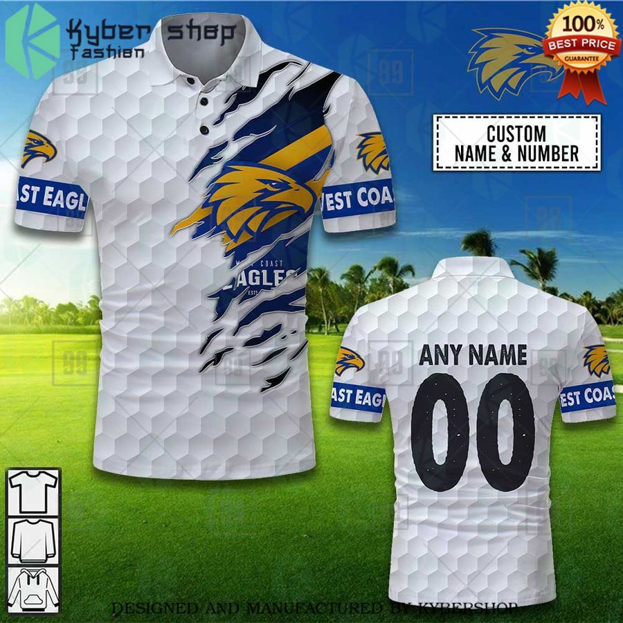 personalized golf afl west coast eagles polo shirt 1 879