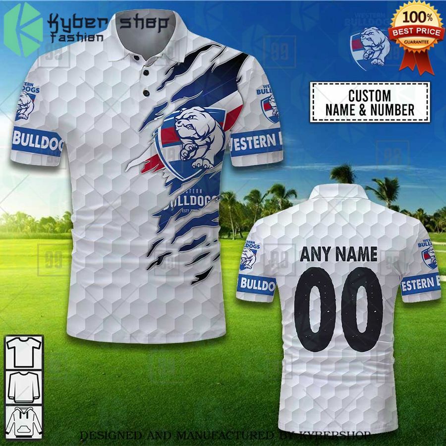 personalized golf afl western bulldogs polo shirt 1 777