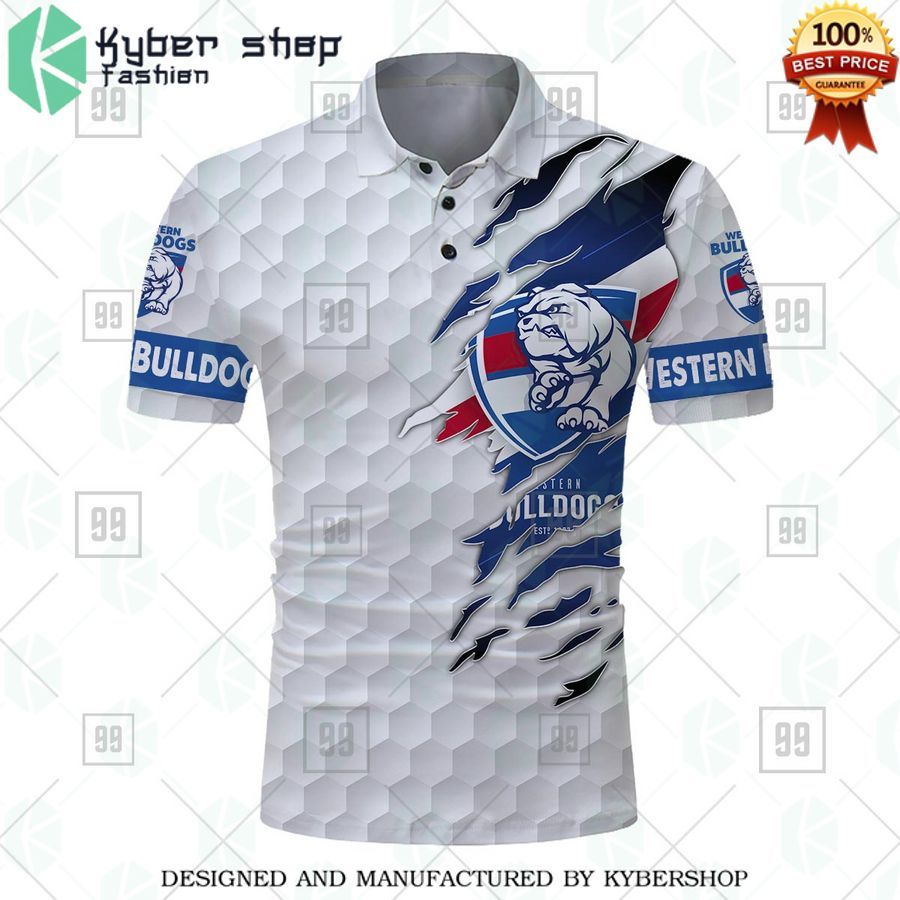 personalized golf afl western bulldogs polo shirt 2 748