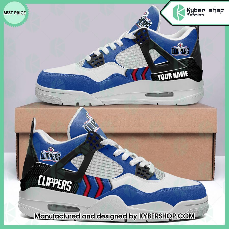 personalized los angeles clippers air jordan 4 shoes 1 782