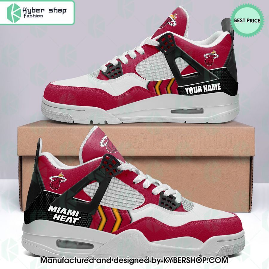 personalized miami heat air jordan 4 shoes 1 502