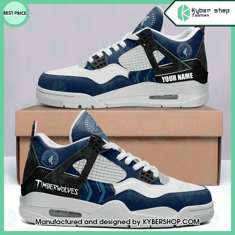 personalized minnesota timberwolves air jordan 4 shoes 1 215