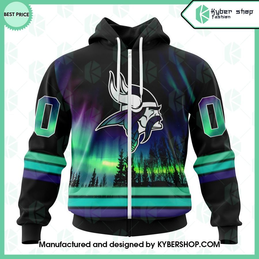 personalized nfl minnesota vikings northern lights shirt hoodie 2 777