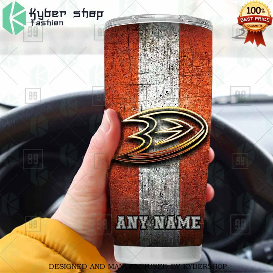 personalized nhl anaheim ducks old metal tumbler 1 88