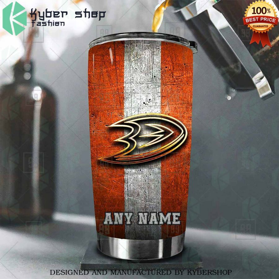 personalized nhl anaheim ducks old metal tumbler 2 625