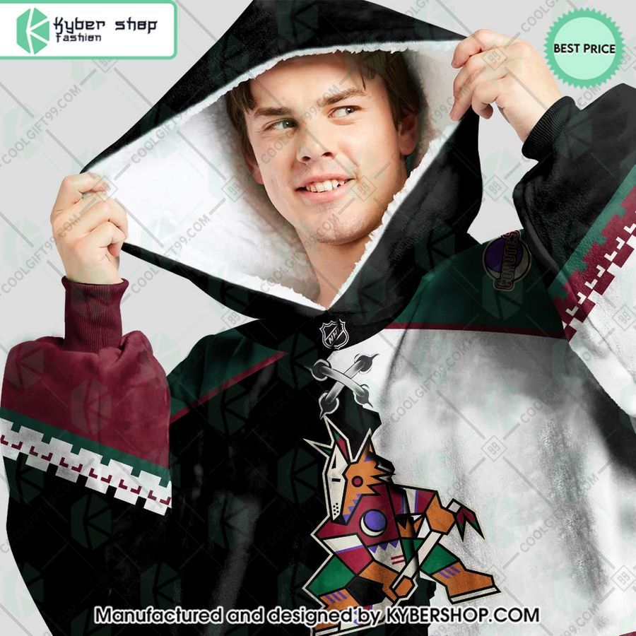 personalized nhl arizona coyotes mix jersey oodie blanket hoodie 2 409