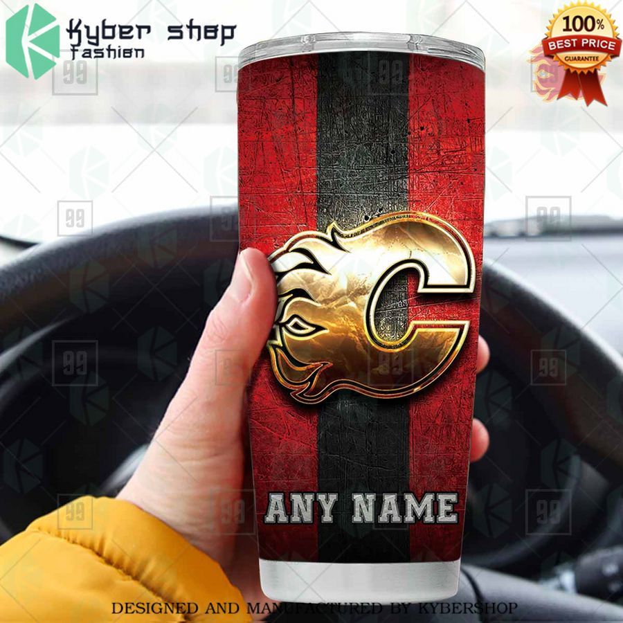 personalized nhl calgary flames old metal tumbler 1 650