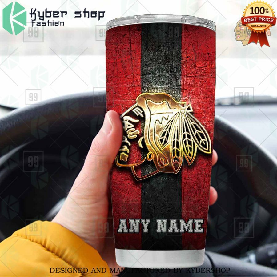 personalized nhl chicago blackhawks old metal tumbler 1 490