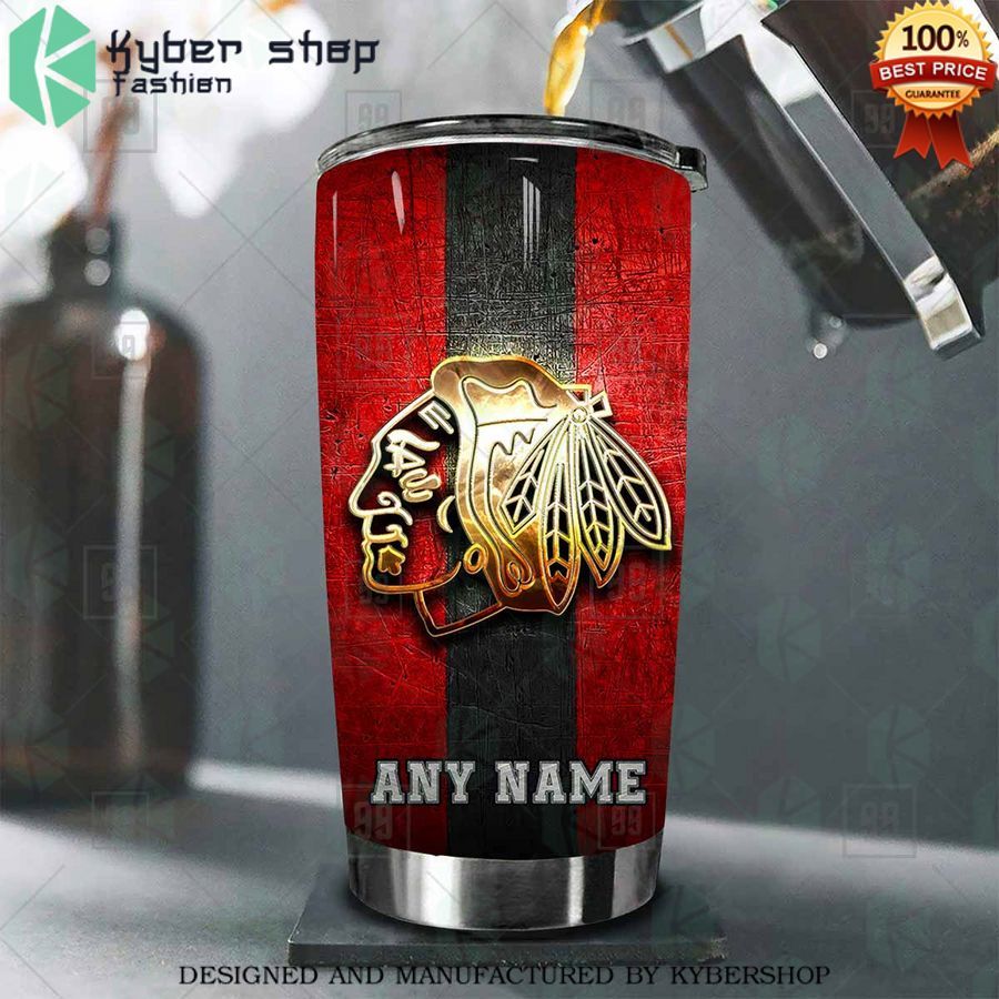 personalized nhl chicago blackhawks old metal tumbler 2 456