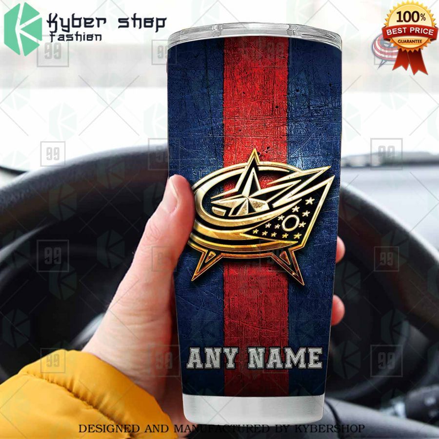 personalized nhl columbus blue jackets old metal tumbler 1 713