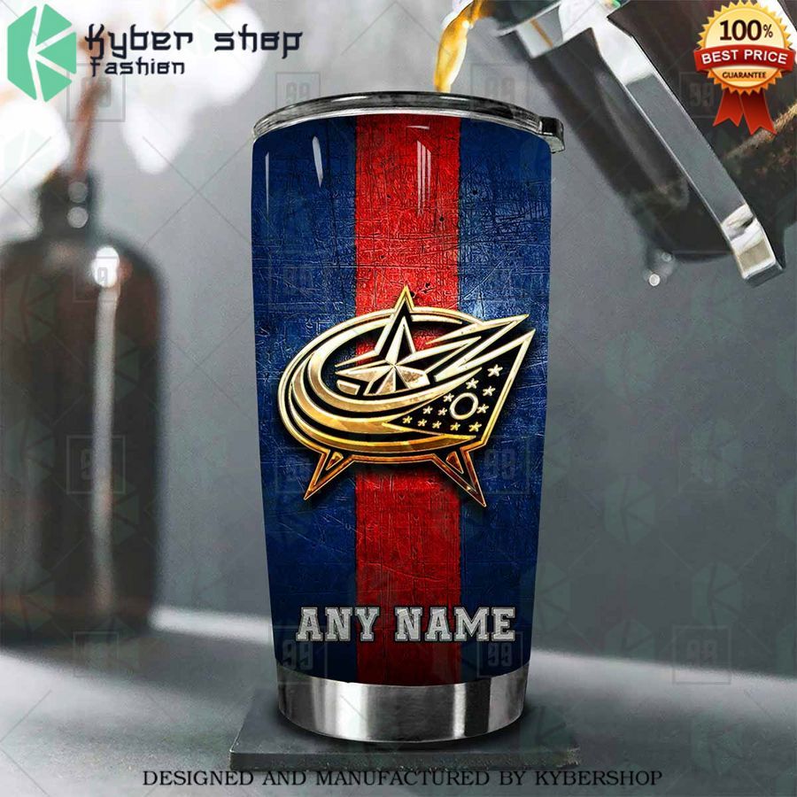 personalized nhl columbus blue jackets old metal tumbler 2 669