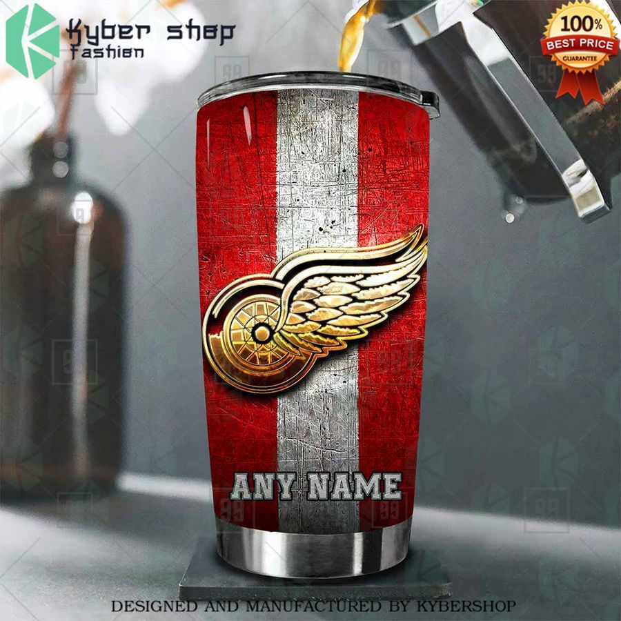 personalized nhl detroit red wings old metal tumbler 2 913