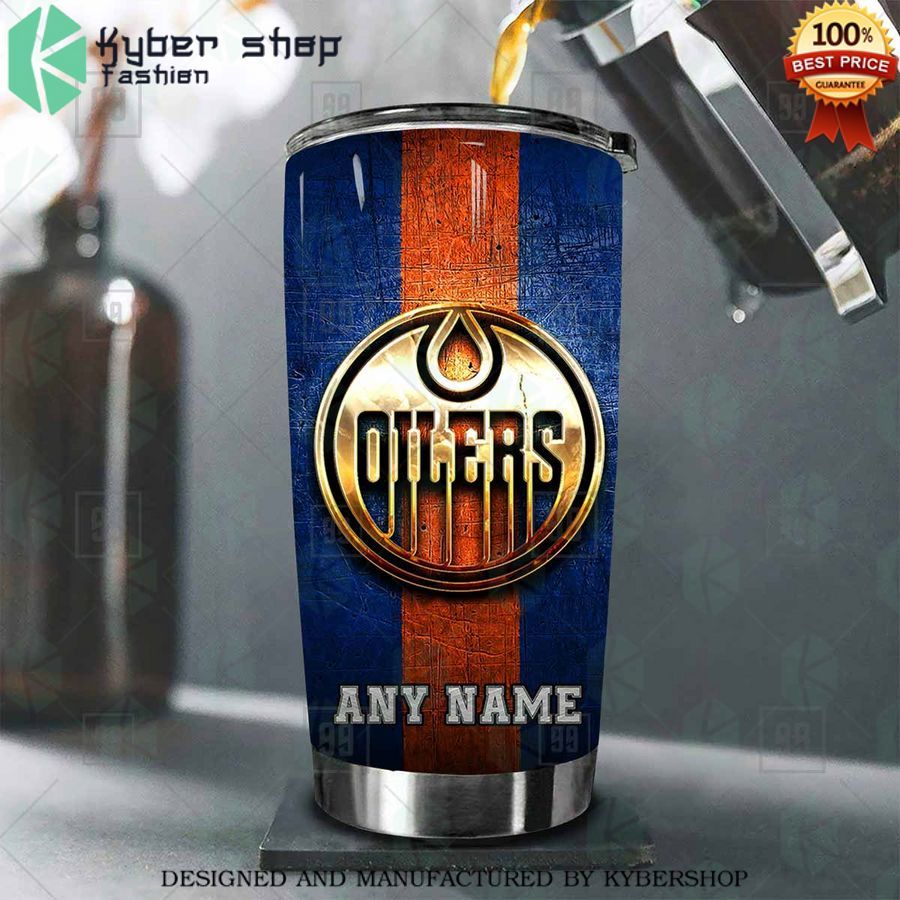 personalized nhl edmonton oilers old metal tumbler 2 664