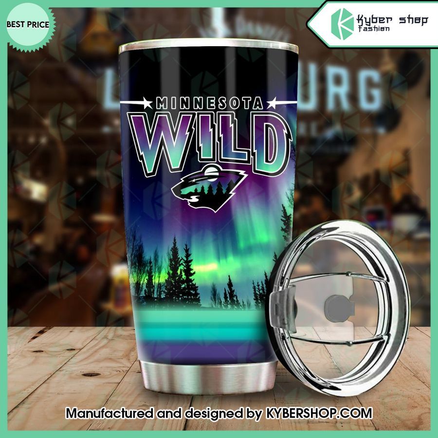 personalized nhl minnesota wild northern lights tumbler 2 293