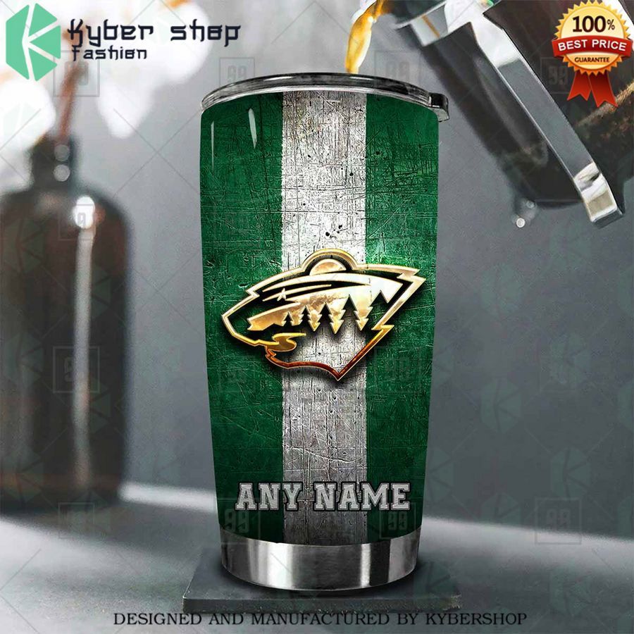 personalized nhl minnesota wild old metal tumbler 2 861