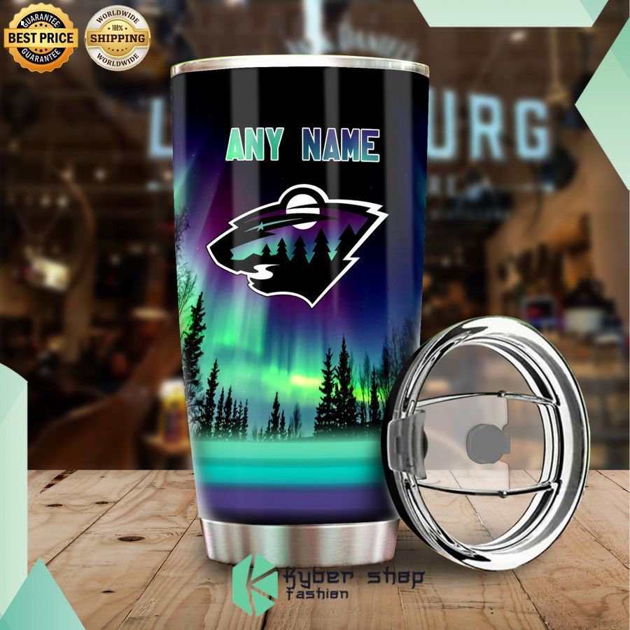 personalized nhl minnesota wild special design with northern lights tumbler 1